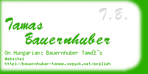 tamas bauernhuber business card